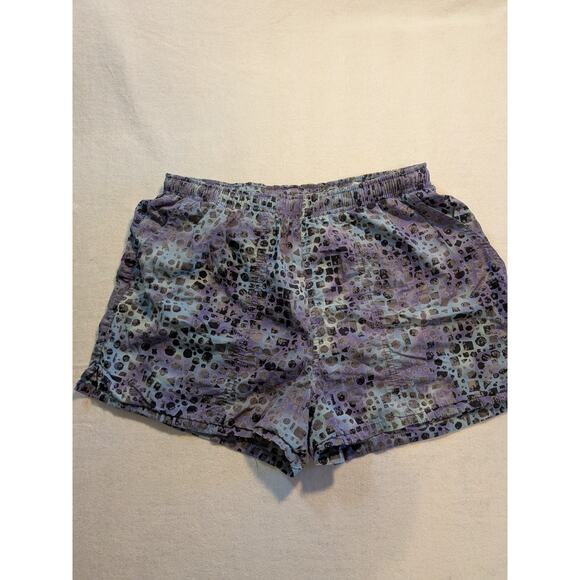 Vintage purple funky pattern athletic shorts 100% cotton size M - Picture 4 of 4